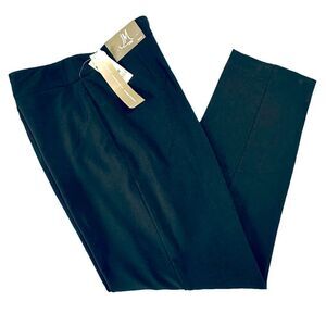 JM Collection Black Pull on Tummy Control Slim Leg Trousers Pants Size 8 Petite